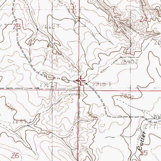 Topographic Map of Nelson Creek Post Office (historical), MT