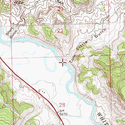 Topographic Map of Tom Little Draw, CO