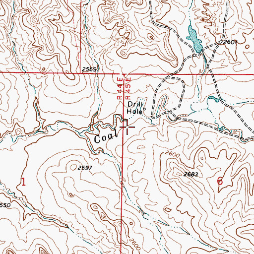 Topographic Map of Coal Creek (historical), MT