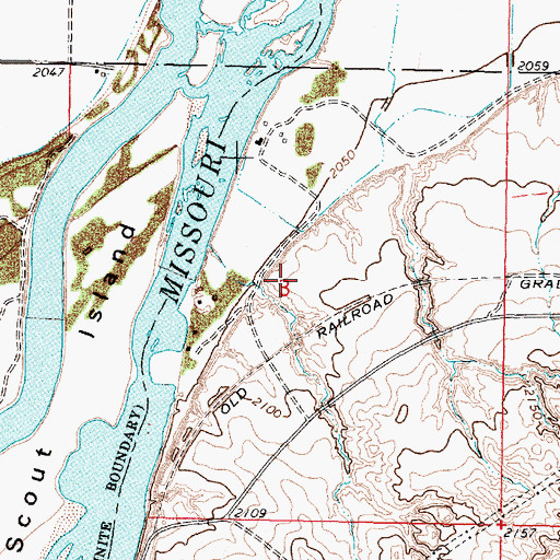 Topographic Map of McCone City Post Office (historical), MT
