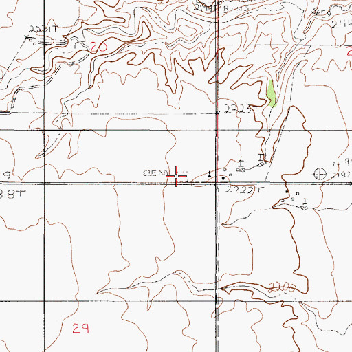 Topographic Map of Riverside Cemetery, MT
