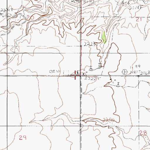 Topographic Map of Sacred Heart Mission (historical), MT