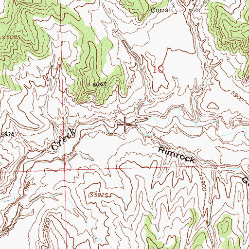 Topographic Map of Rimrock Gulch, CO