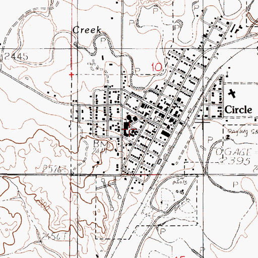 Topographic Map of Saint Francis Xaviers Catholic Church, MT