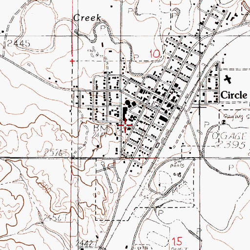 Topographic Map of First Lutheran Church, MT