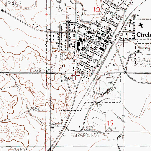 Topographic Map of Salem Lutheran Wisconsin Synod, MT