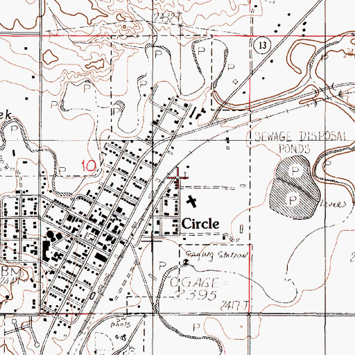 Topographic Map of Faith Assembly of God Church, MT