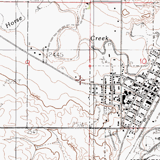 Topographic Map of First Baptist Church, MT