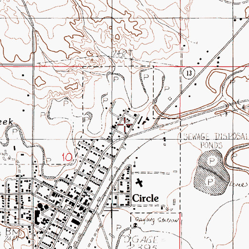Topographic Map of Evangelical Church of North America, MT