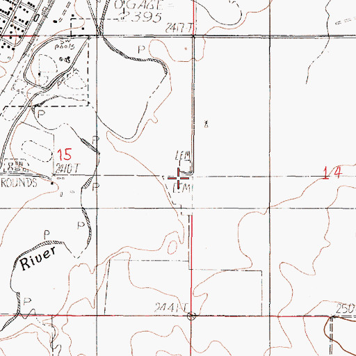 Topographic Map of Riverview Cemetery, MT