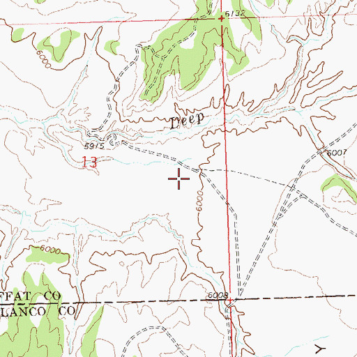 Topographic Map of Indian Valley, CO