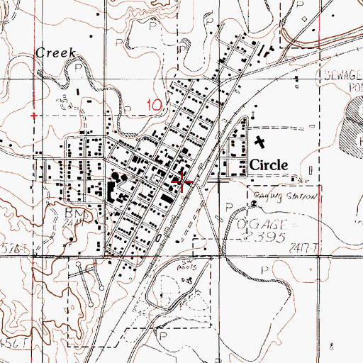Topographic Map of Farmers Elevator, MT