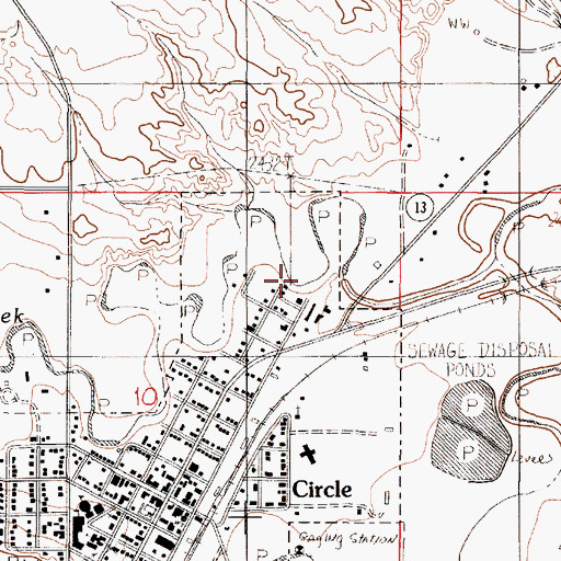 Topographic Map of Scheers Trailer Court, MT