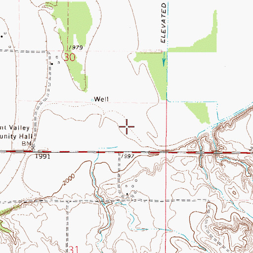 Topographic Map of U P Creek, MT