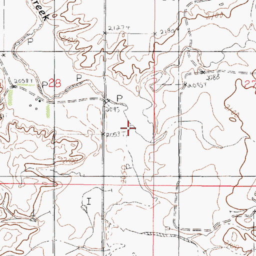 Topographic Map of Mud Creek, MT