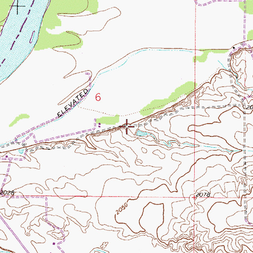 Topographic Map of Martin Coulee, MT