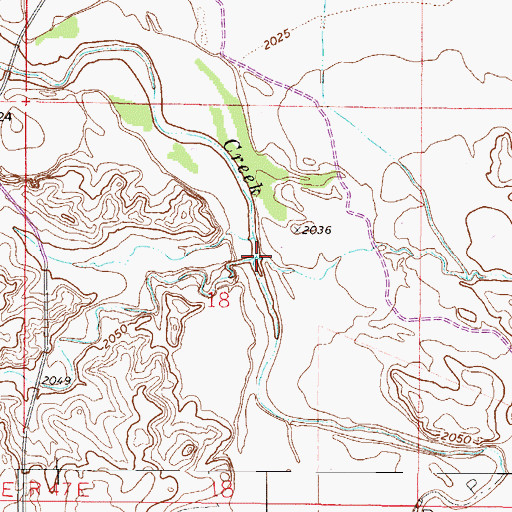 Topographic Map of Butte Creek, MT
