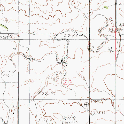 Topographic Map of Watt Creek, MT