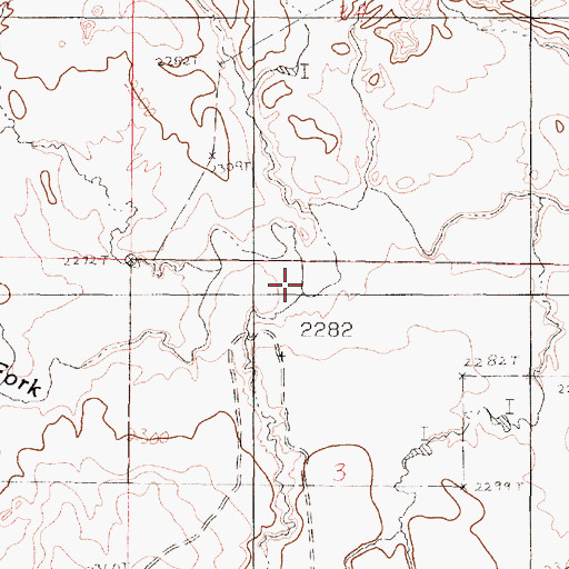 Topographic Map of Ruff Creek, MT