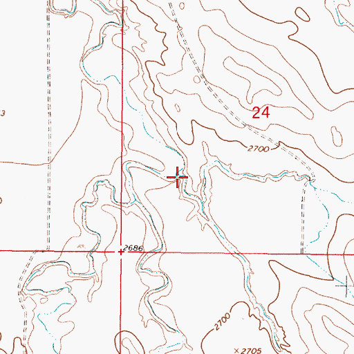 Topographic Map of Dunlap Creek, MT