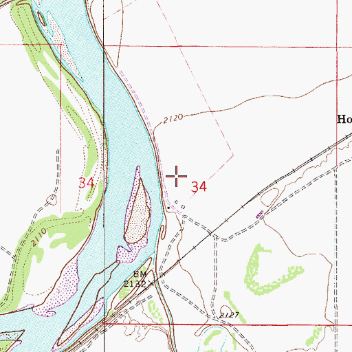 Topographic Map of Stanleys Stockade (historical), MT