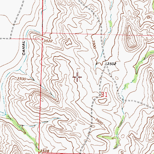 Topographic Map of Forty Mile Colony, MT