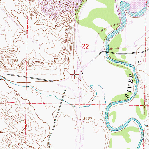 Topographic Map of Decker, MT