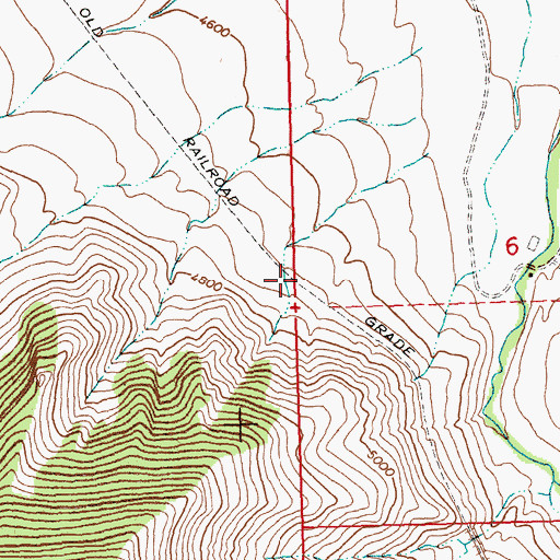 Topographic Map of Oswald (historical), MT