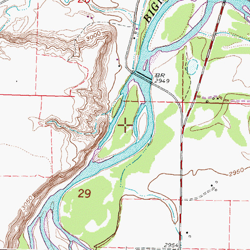 Topographic Map of Far West Island, MT
