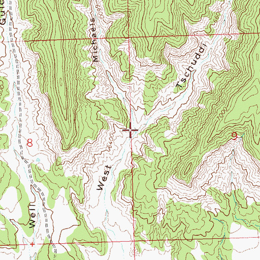 Topographic Map of Michaels Draw, CO