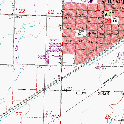 Topographic Map of Brennan Kiddie Park, MT