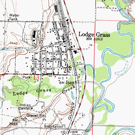 Topographic Map of White Arm Park, MT