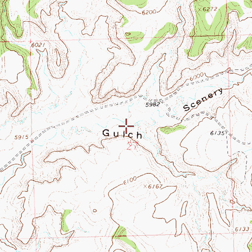 Topographic Map of Scenery Gulch, CO