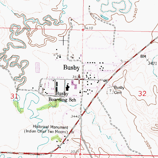 Topographic Map of Christ the King Church, MT