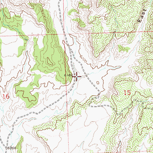 Topographic Map of East Tschuddi Gulch, CO