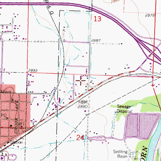 Topographic Map of Big Horn County Historical Museum, MT