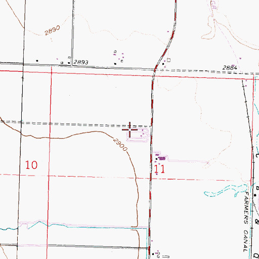 Topographic Map of Hardin KOA Campground, MT