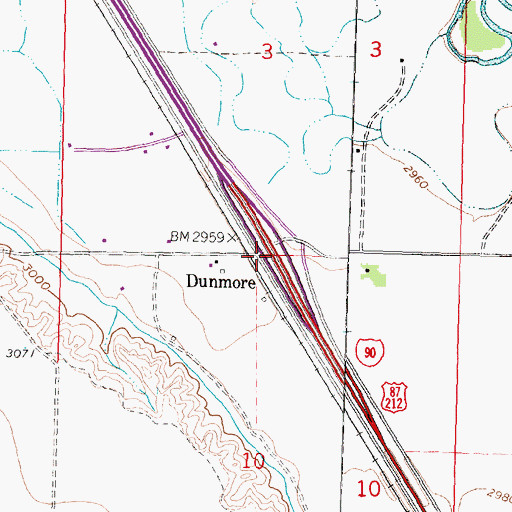 Topographic Map of Interchange 503, MT