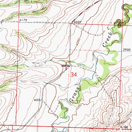Topographic Map of Antler School (historical), MT