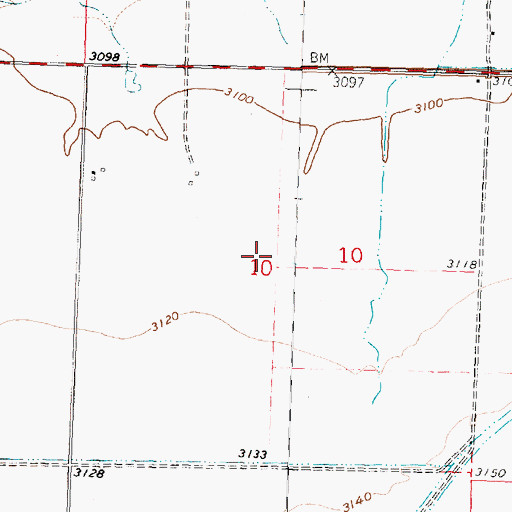 Topographic Map of Camp Five School (historical), MT
