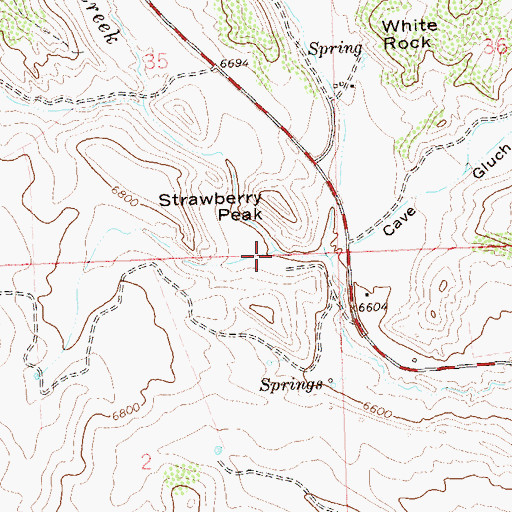Topographic Map of East Fork Strawberry Creek, CO