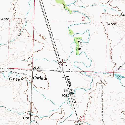 Topographic Map of Corinth School (historical), MT
