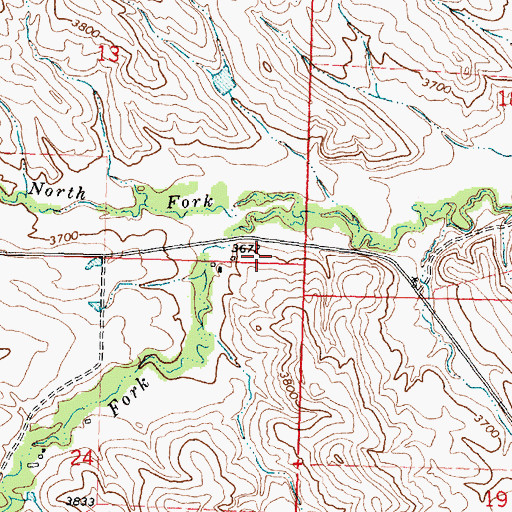 Topographic Map of Good Luck School (historical), MT