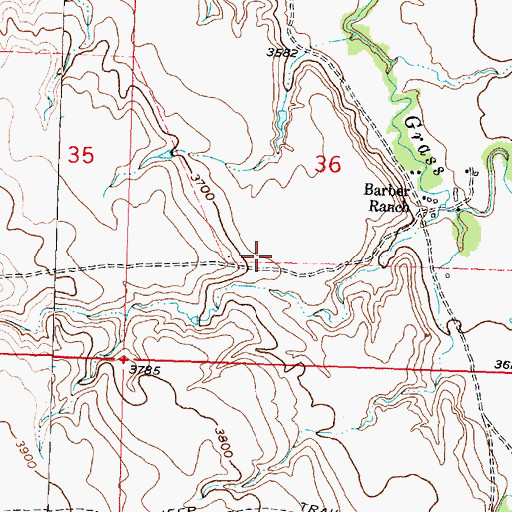 Topographic Map of Green School (historical), MT