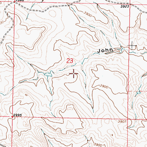 Topographic Map of North Waddle Creek School (historical), MT