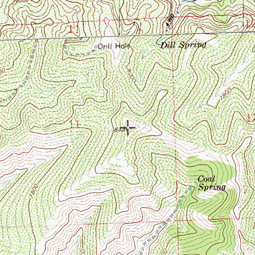 Topographic Map of Danforth Hills, CO