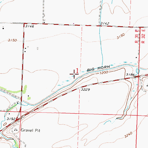 Topographic Map of Warman School (historical), MT