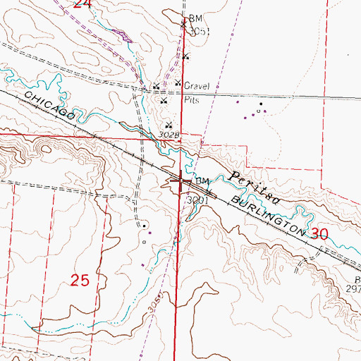 Topographic Map of Peritsa (historical), MT