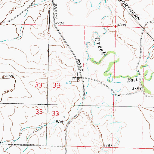 Topographic Map of McRae Post Office (historical), MT