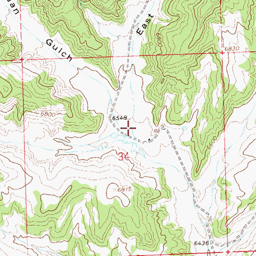 Topographic Map of East Jordan Gulch, CO